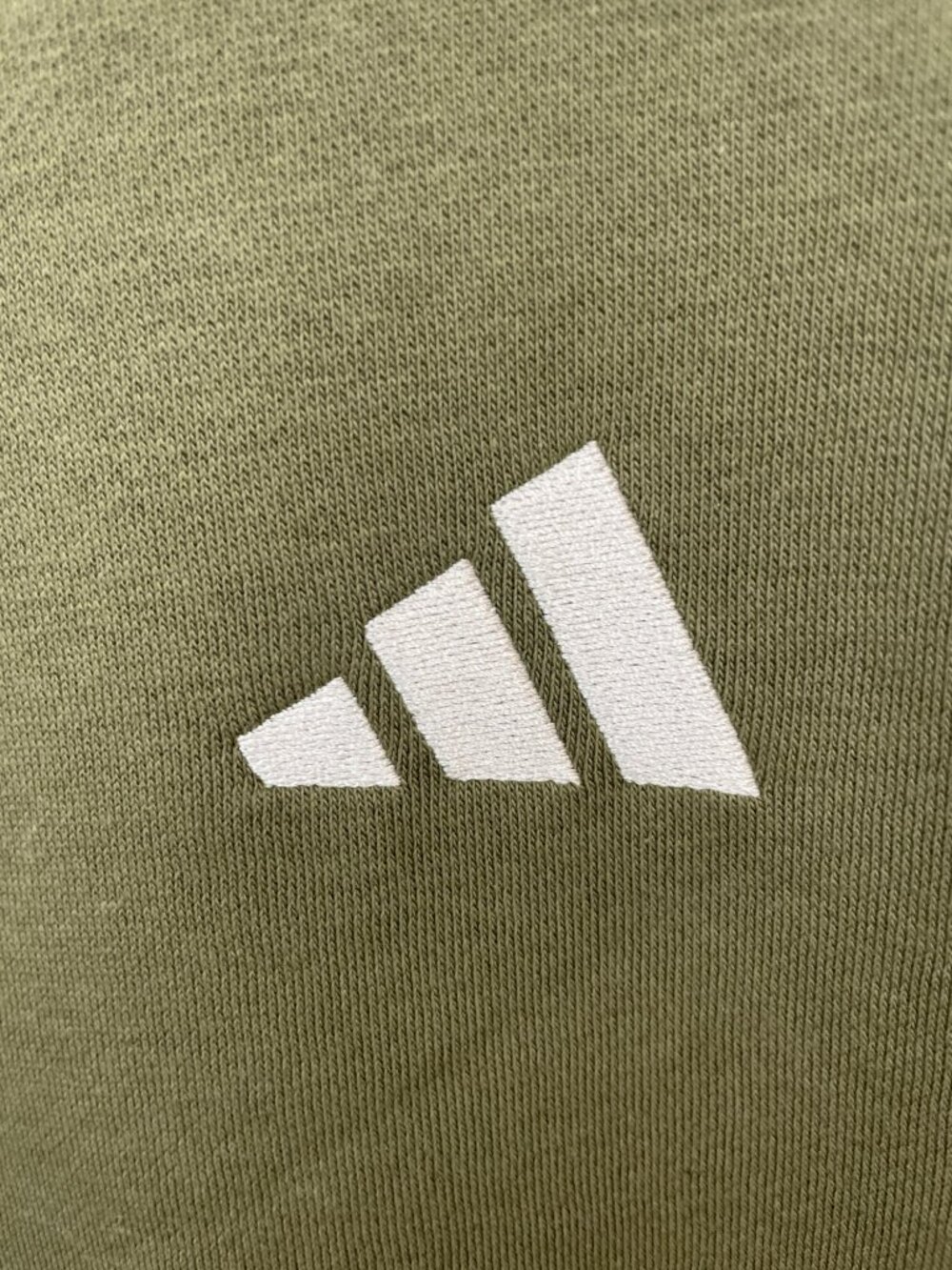 Adidas Olive Sweatshirt Striped Olive Strata White Women's Size L MSRP$55 NWT - Picture 4 of 9